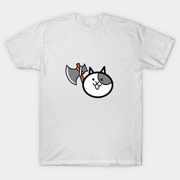 Axe Cat T-Shirt by CawnishGameHen